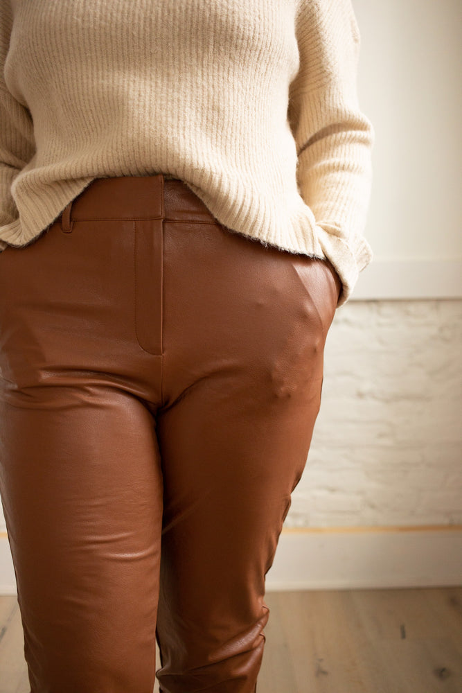 Faux Leather Crop