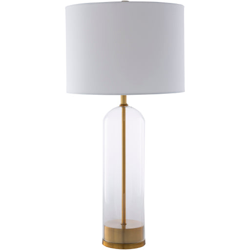 Carthage Clear Glass & Metal Lamp