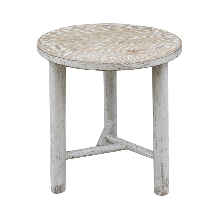 Amma Antique White Side Table