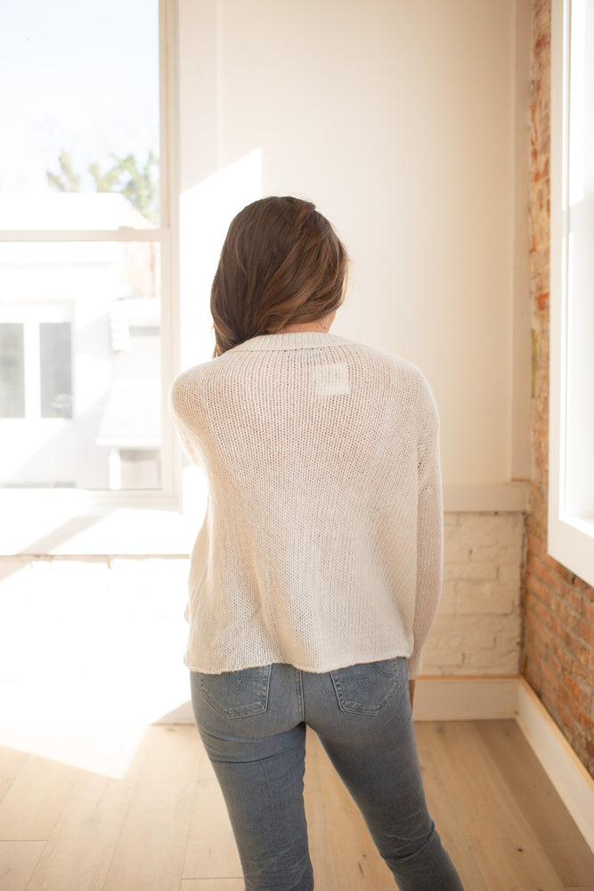 Wooden Ships Popcorn Heart Sweater