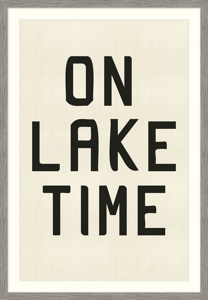 “On Lake Time” Framed Canvas Art
