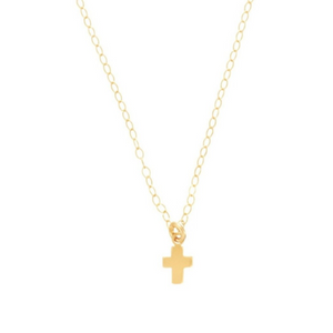 
            
                Load image into Gallery viewer, 16&amp;quot; Gold Believe Cross Charm Necklace
            
        