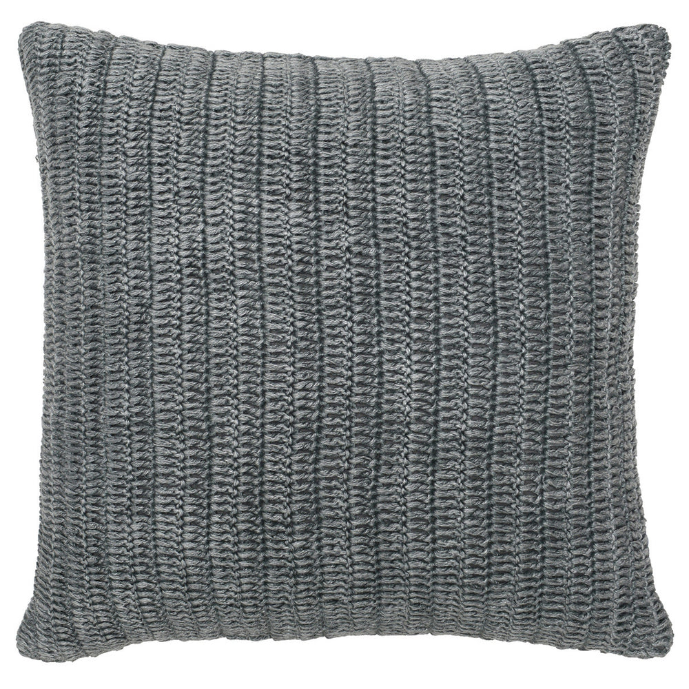Stone Grey Herringbone Woven Pillow