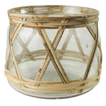 Cairo Glass & Rattan Hurricane