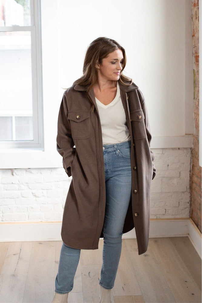 Button Down Oversize Longline Coat