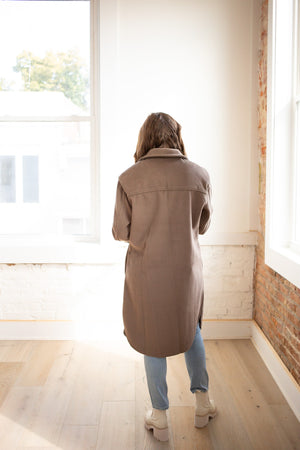 Button Down Oversize Longline Coat