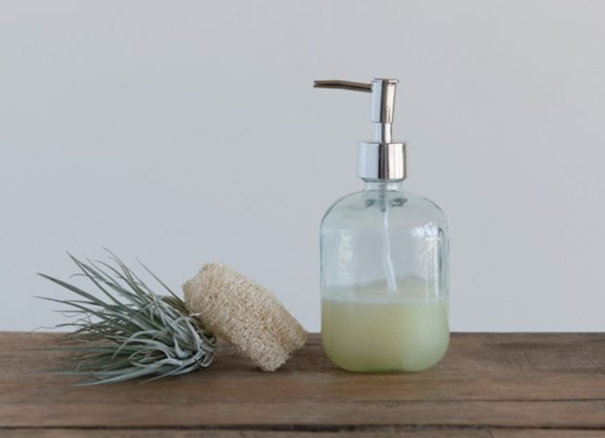 Recycled Glass Soap Bottle with Pump