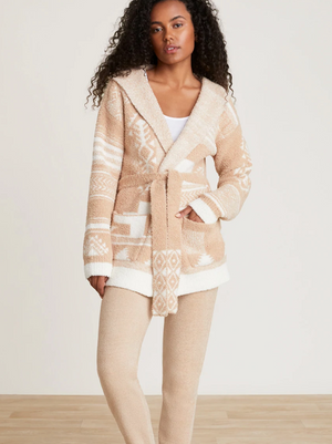 
            
                Load image into Gallery viewer, Cozy Chic Belted Patchwork Hooded Cardigan
            
        