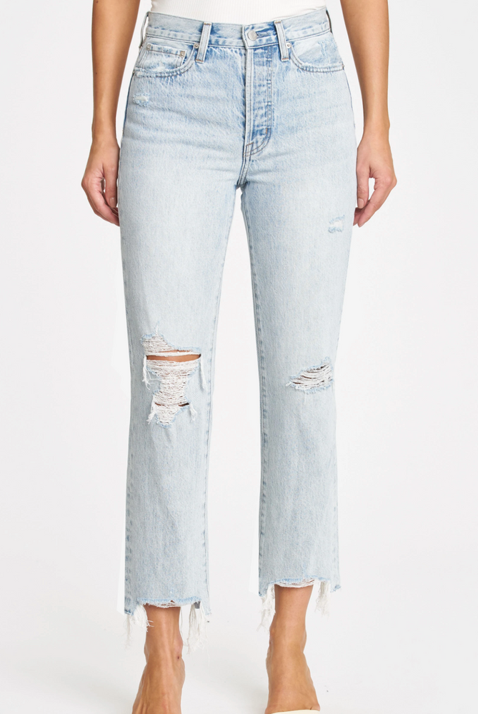 Charlie High Rise Straight Jeans - Hysteria