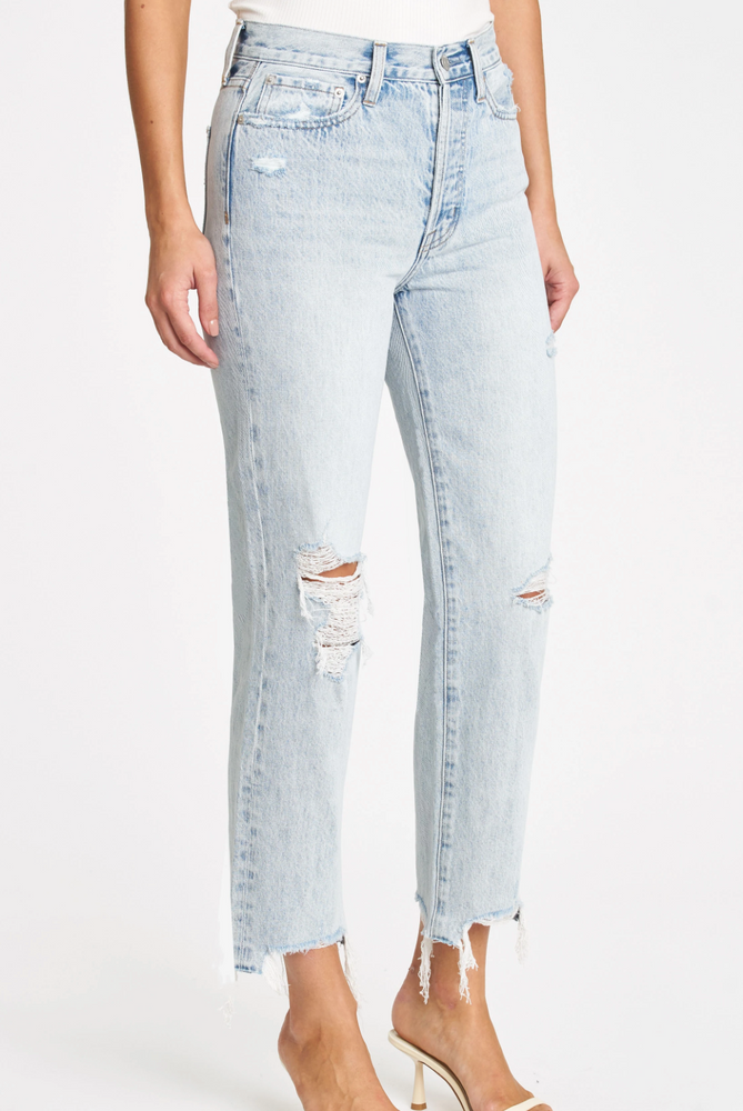 Charlie High Rise Straight Jeans - Hysteria