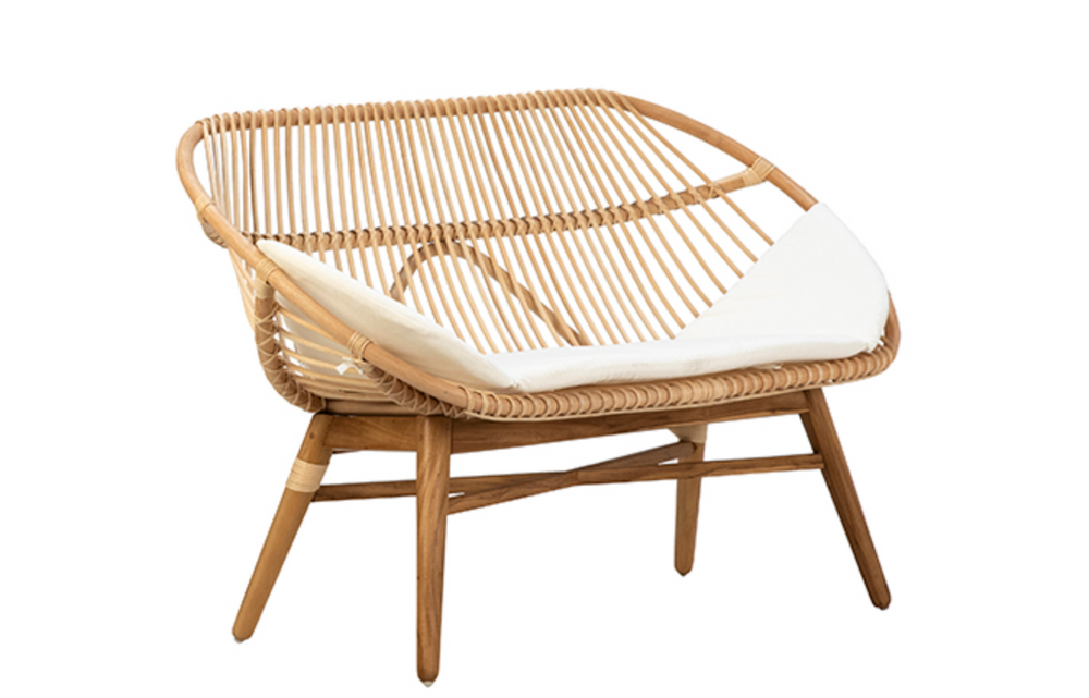 
            
                Load image into Gallery viewer, Anne Bamboo &amp;amp; Rattan Bench
            
        