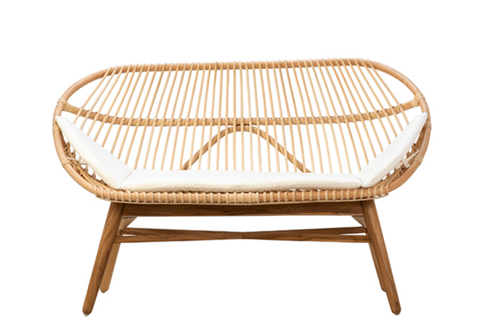 
            
                Load image into Gallery viewer, Anne Bamboo &amp;amp; Rattan Bench
            
        