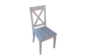 Rustic White X Back Dining Chair