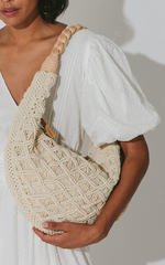 Crochet Hobo Bag - Ivory