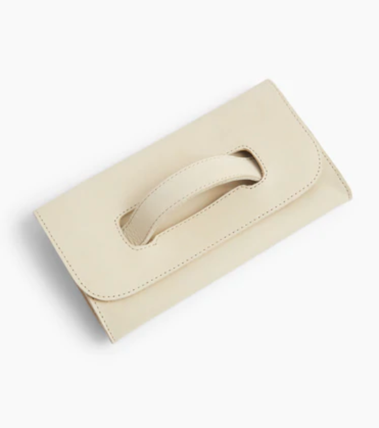Mare Leather Handle Clutch