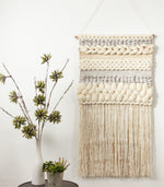 Textured Woven Wall Hanging Grey
