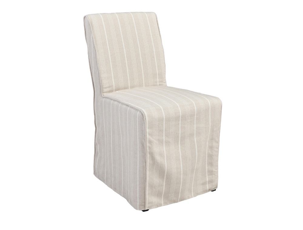 Ana Striped Upholstered Dining Chair