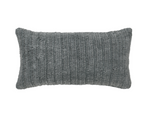 Stone Grey Woven Lumbar Pillow