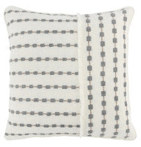 Ivory & Grey Embroidered Pillow