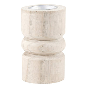 Natural Wood Candle Holder - Small