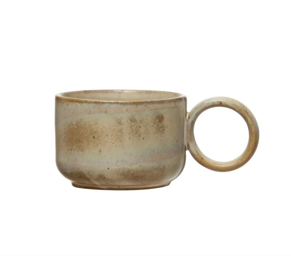 
            
                Load image into Gallery viewer, Stoneware Circle Handle Mug
            
        