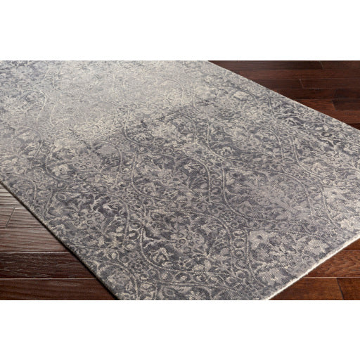 Grey & Cream Wool Rug