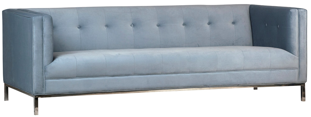 Lindon Blue Velvet Sofa