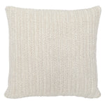 Ivory Herringbone Woven Pillow