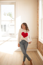 Wooden Ships Popcorn Heart Sweater