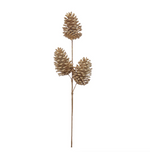 Lodge Cream + Gold Pinecone Stem