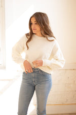 Dotted & Ballon Sleeve Sweater