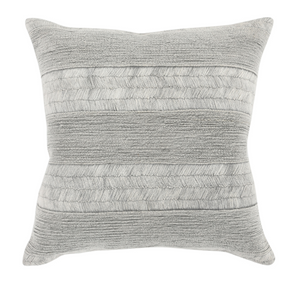 Gray Embroidered Bannor Pillow