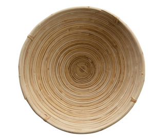 Decorative Hand-Woven Cane Bowl