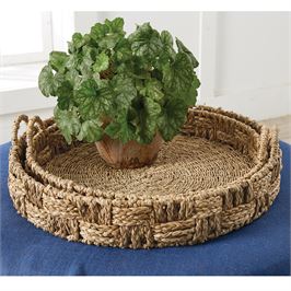 
            
                Load image into Gallery viewer, Sea Grass Tray Round Large Tan
            
        