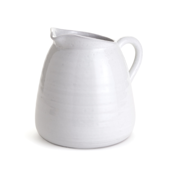 Farmhouse White Pitcher – The Barefoot Cottage
