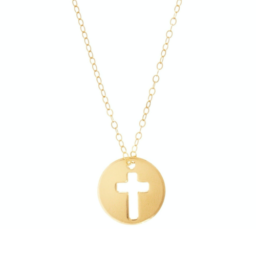 
            
                Load image into Gallery viewer, 16&amp;quot; Gold Blessed Cut Out Cross Necklace
            
        