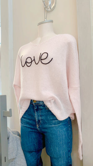 Love V Neck Light Sweater